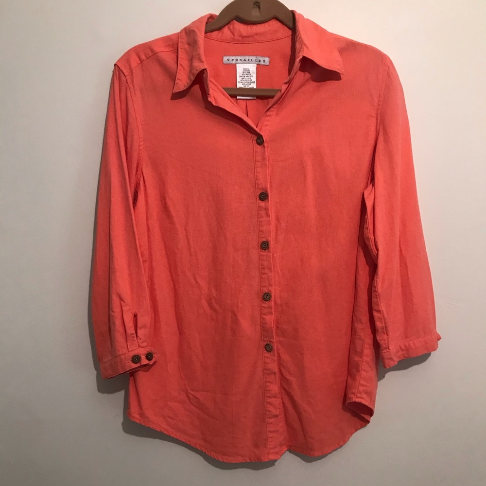 Versailles linen blend top